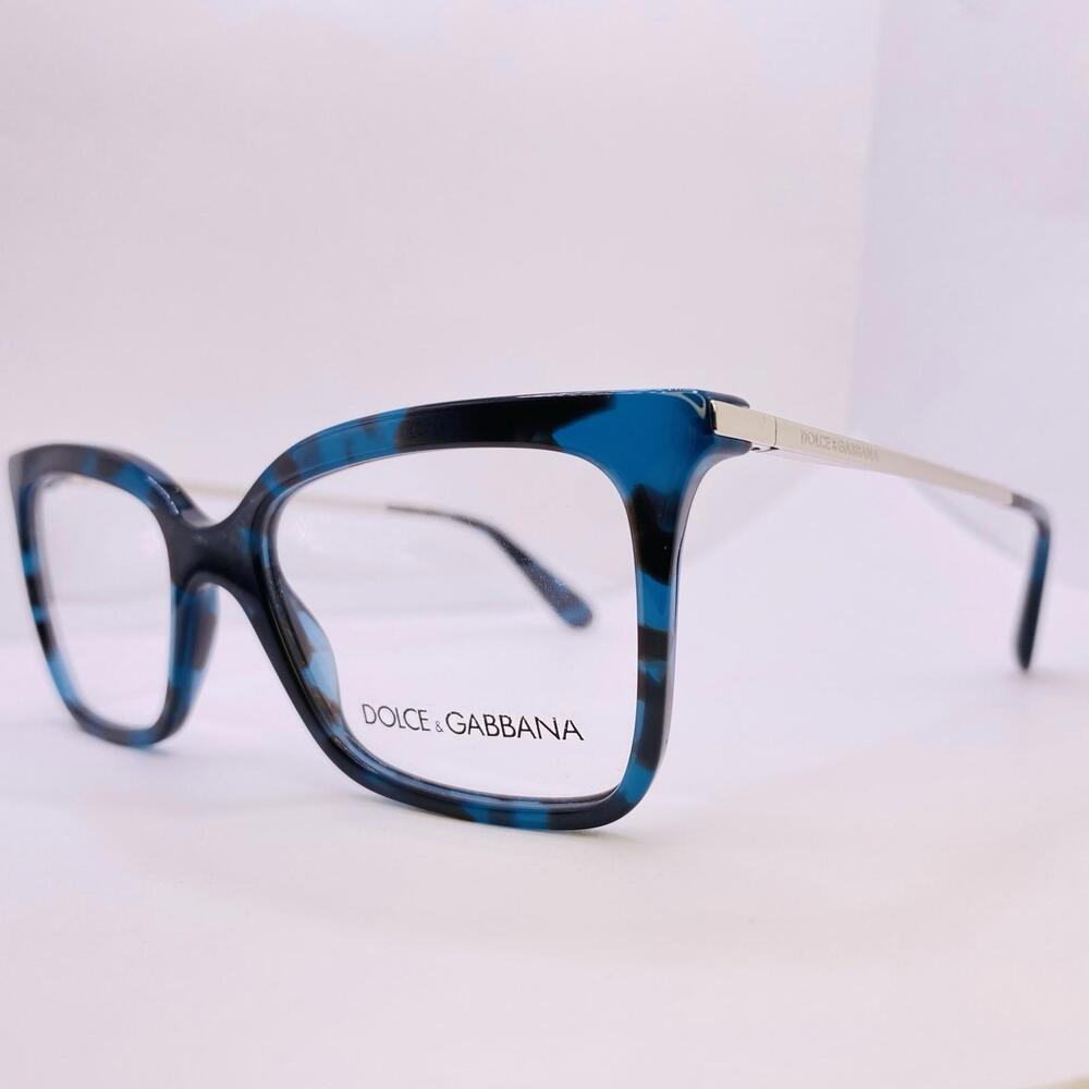 Dolce & Gabbana Eyeglasses Frames DG 3261 2887 51 [] 17 145 Spotted Blue Silver